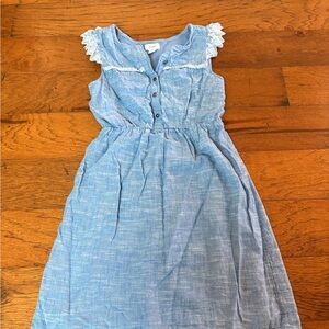 Old Navy Light Blue Kids Dress with Lace Trim